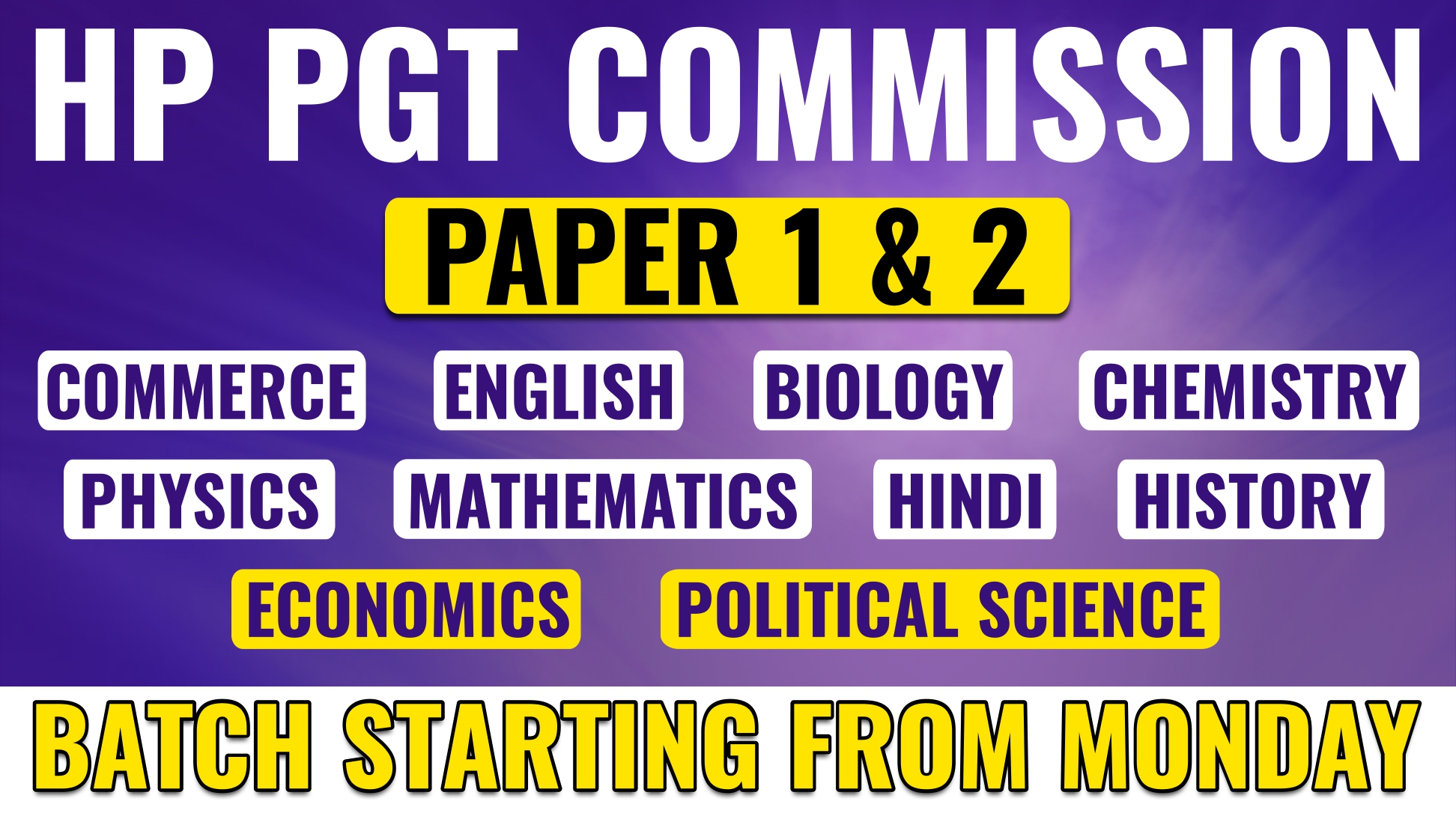 HP PGT COMMISSION PAPER 1 & PAPER 2