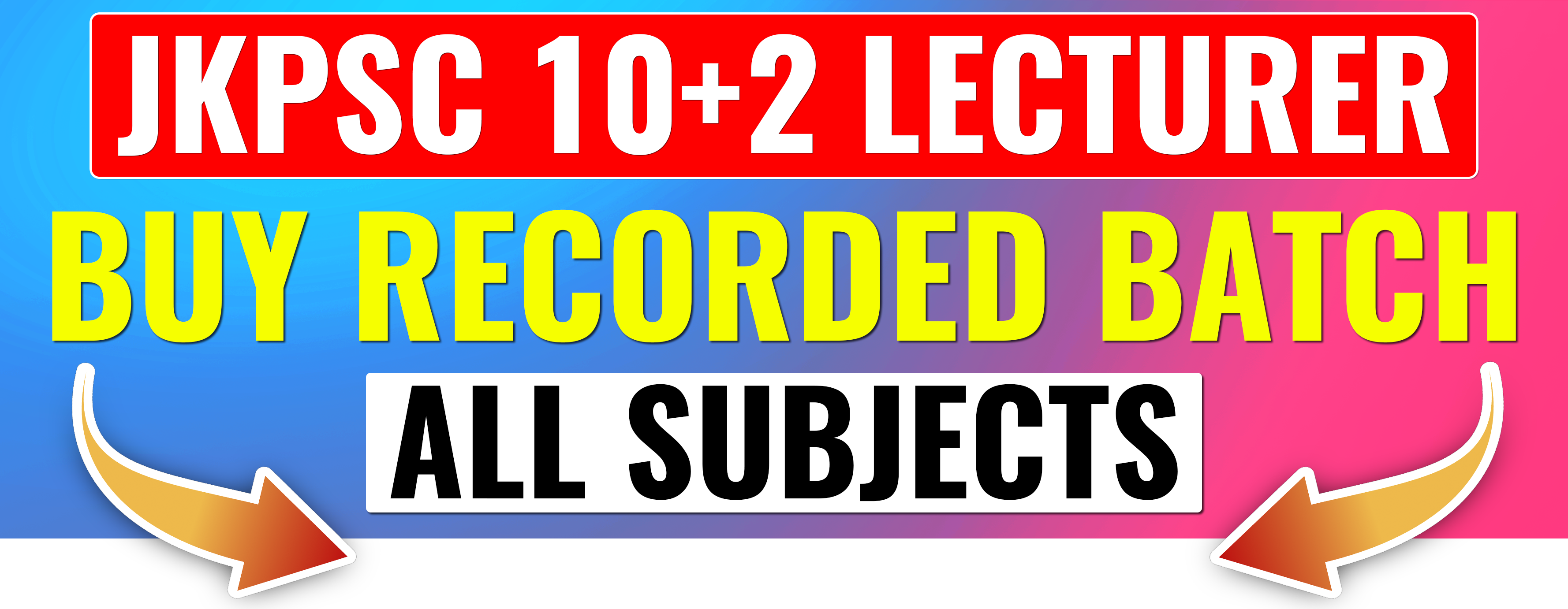 JKPSC RECORDED BATCH NEW